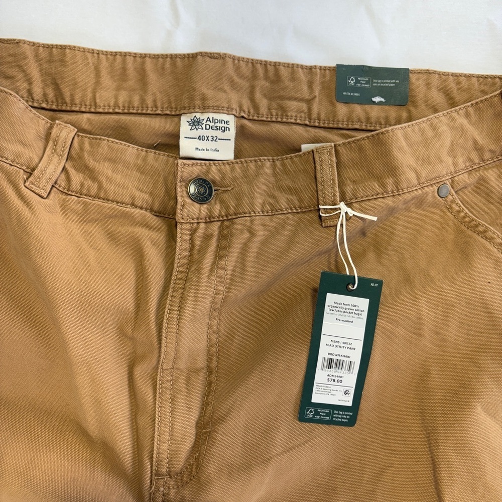 Alpine Design Men's Brown Cargo Pants - Picture 4 of 8